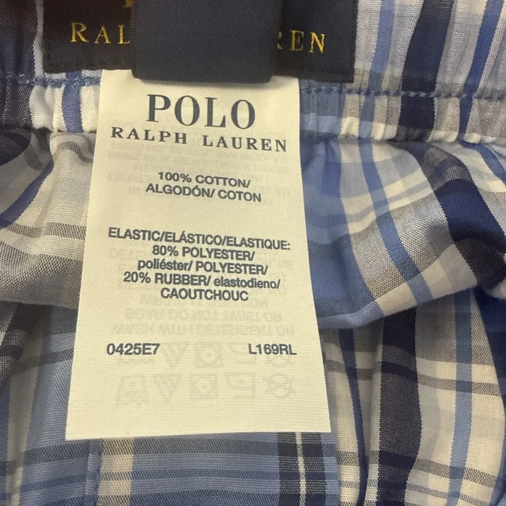 Polo Ralph Lauren Mens Classic Fit Plaid 100% Cotton Size XL Woven Boxer Shorts